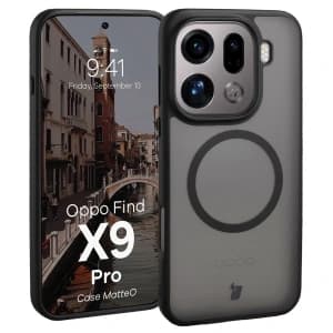Bizon Case MatteO Magnetisch Oppo Find X9 Pro rauchig schwarz
