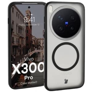Bizon Case MatteO mágneses Vivo X300 Pro füstös fekete
