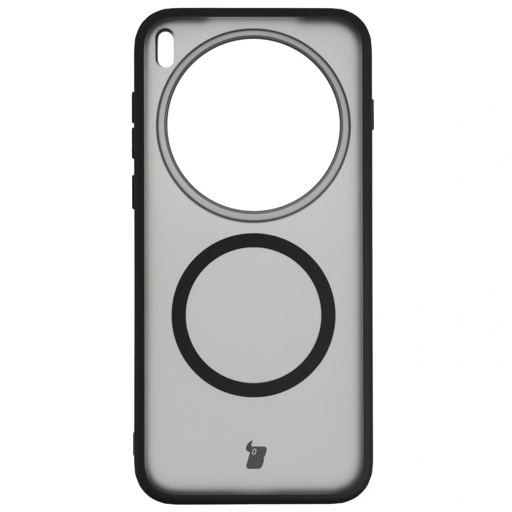 Etui z pierścieniem magnetycznym Bizon Case MatteO do Vivo X300 Pro przydymione-czarne - 2