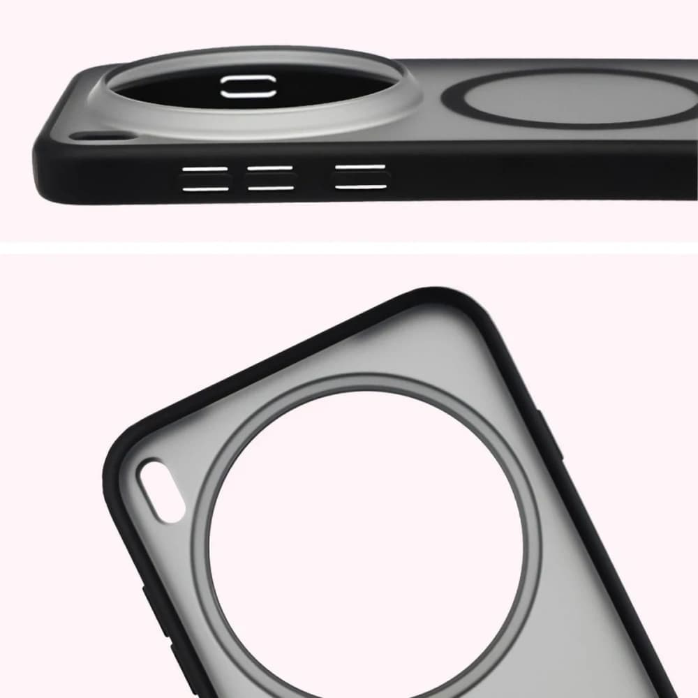 Etui z pierścieniem magnetycznym Bizon Case MatteO do Vivo X300 Pro przydymione-czarne - 4