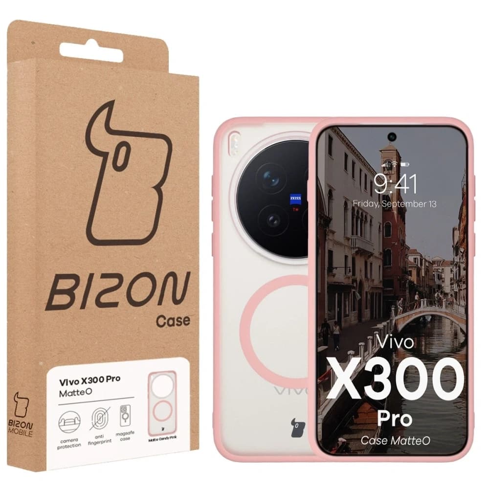 Bizon Case MatteO mágneses Vivo X300 Pro füstös világos rózsaszín
 - 7