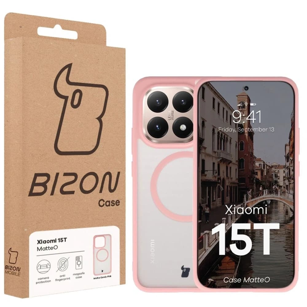 Bizon Case MatteO mágneses Xiaomi 15T füstös világos rózsaszín
 - 7