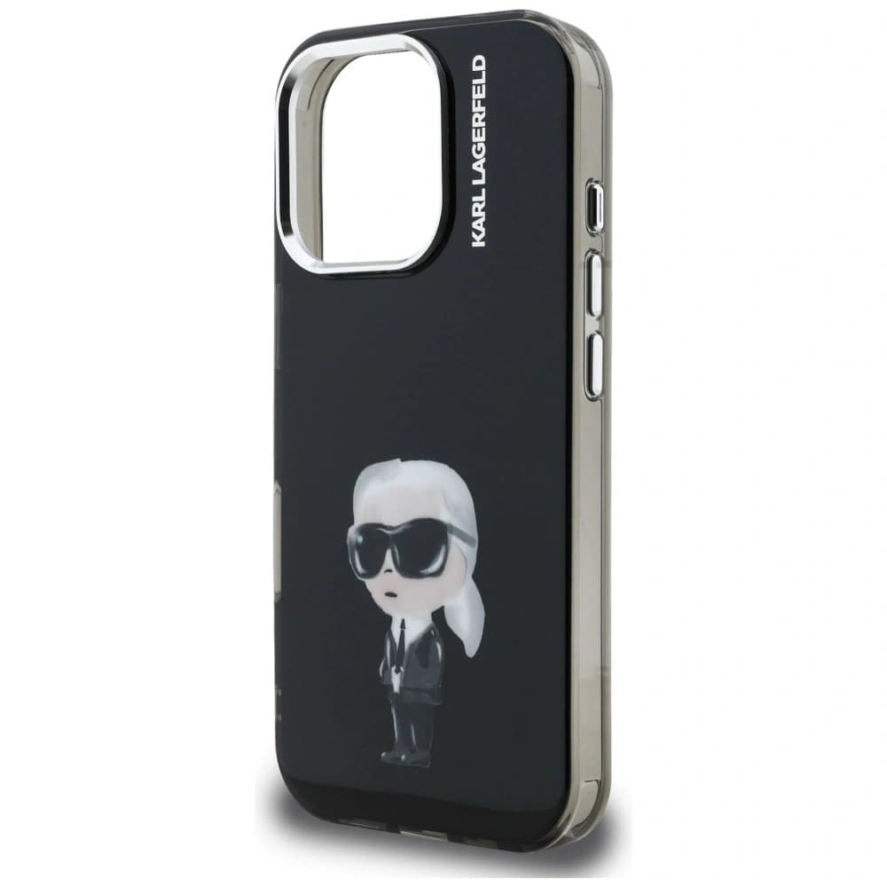 Karl Lagerfeld IML Aquarelle Karl & Logo MagSafe Apple iPhone 16 Pro black - 6