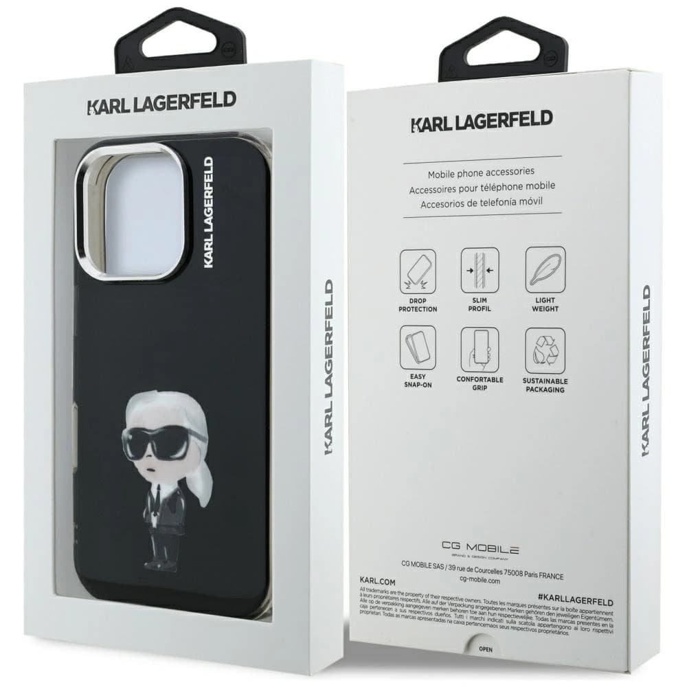 Karl Lagerfeld IML Aquarelle Karl & Logo MagSafe Apple iPhone 16 Pro black - 8