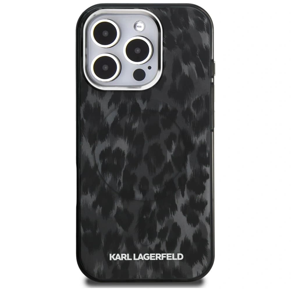 Karl Lagerfeld IML Leopard Pattern MagSafe Apple iPhone 16 Pro black - 3