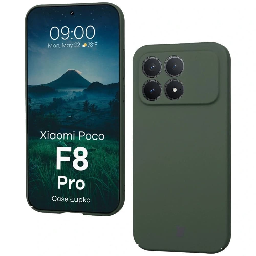 Etui Bizon Case Łupka do Xiaomi POCO F8 Pro zielone - 1