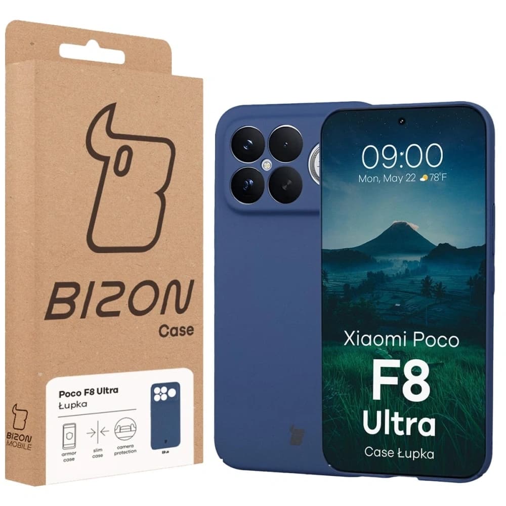 Etui Bizon Case Łupka do Xiaomi POCO F8 Ultra niebieskie - 6