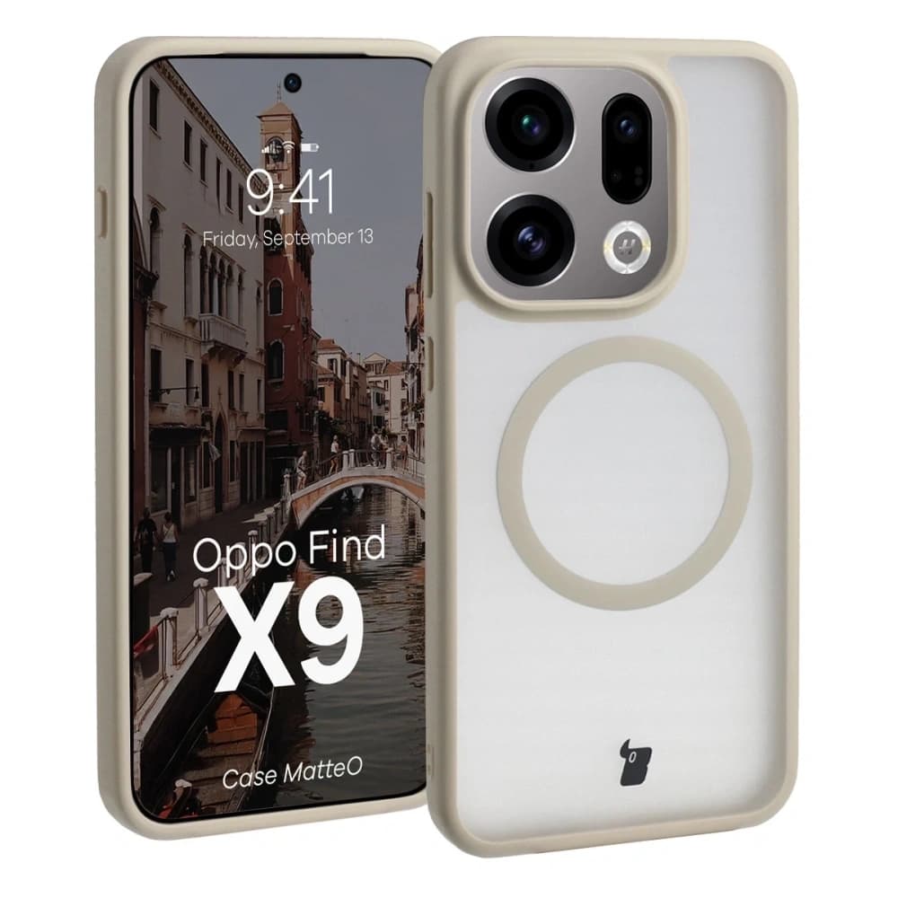 Bizon Case MatteO Magnetic Oppo Find X9 smoky beige - 1
