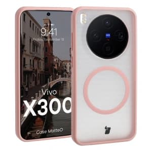 Bizon Case MatteO mágneses Vivo X300 füstös világos rózsaszín
