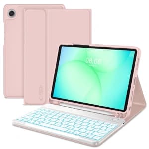 Tech-Protect SmartCase Stift + Tastatur Samsung Galaxy Tab A9+ / A11+ Plus 11.0 X210 / X215 / X216 / X230 / X235 / X236 Pink
