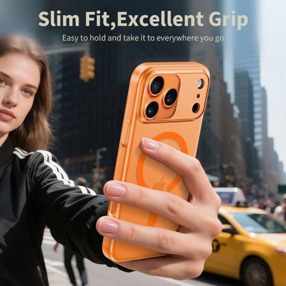 Tech-Protect Magslim MagSafe Apple iPhone 17 Pro Max Mat/cosmic Orange
 - 5