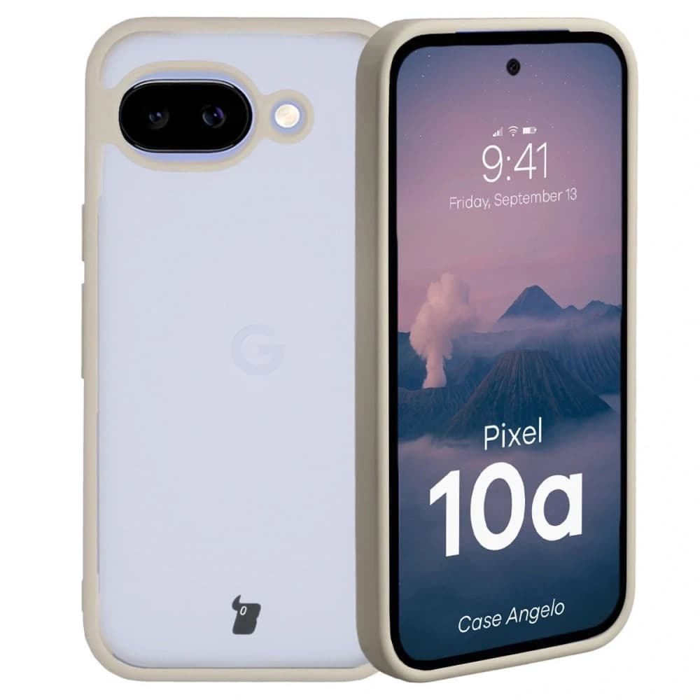 Bizon Case Angelo Google Pixel 10a semi-transparent with a beige frame - 1