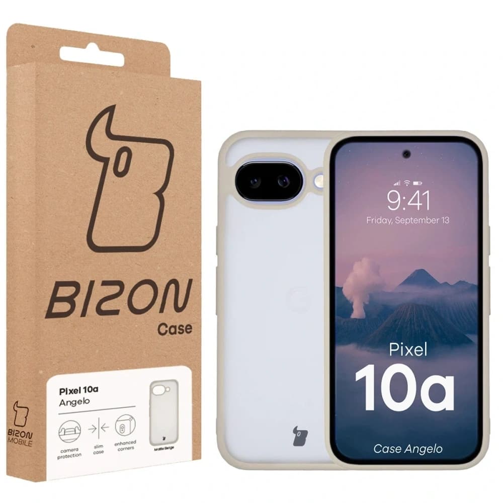 Bizon Case Angelo Google Pixel 10a semi-transparent with a beige frame - 6