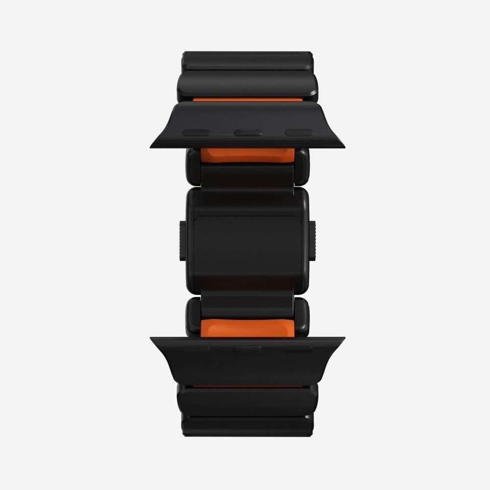 NOMAD Stratos Band - tytanowa bransoleta do Apple Watch 49mm z FKM (black titanium, ultra orange FKM) - 2