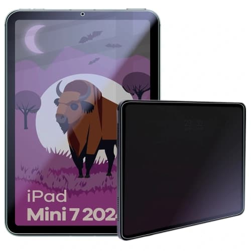 Prywatyzujące szkło hybrydowe Bizon Glass Tab Mule Shadow do Apple iPad Mini 7 2024 matowe