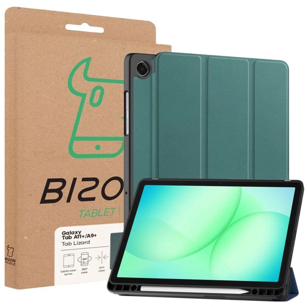 Bizon Case Tab Lizard Samsung Galaxy Tab A11+ Plus / A9+ Plus dunkelgrün - 9