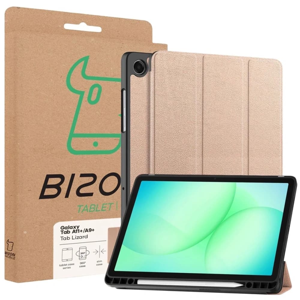 Bizon Case Tab Lizard Samsung Galaxy Tab A11+ Plus / A9+ Plus roz-aurie - 9