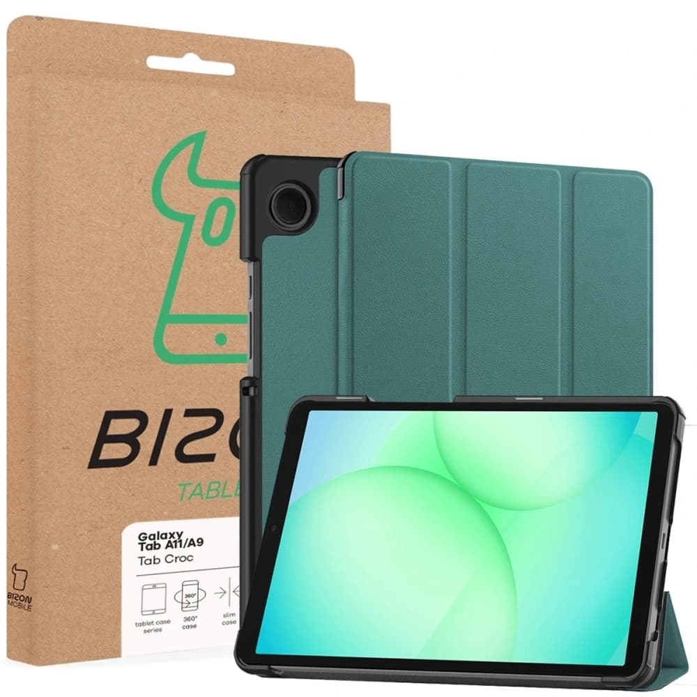 Bizon Case Tab Croc Samsung Galaxy Tab A11 / A9 dunkelgrün - 8