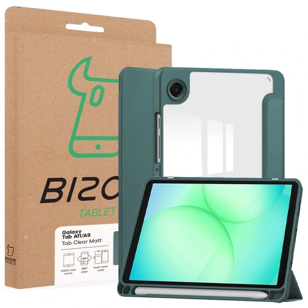 Bizon Case Tab Clear Matt Samsung Galaxy Tab A11 / A9 dunkelgrün - 8