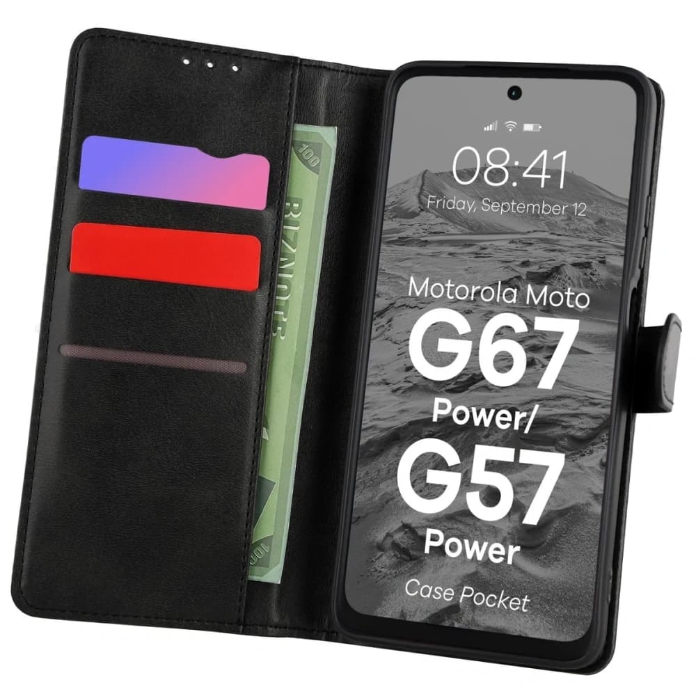 Bizon Case Pocket Motorola Moto G57 Power / G67 Power Schwarz
 - 1