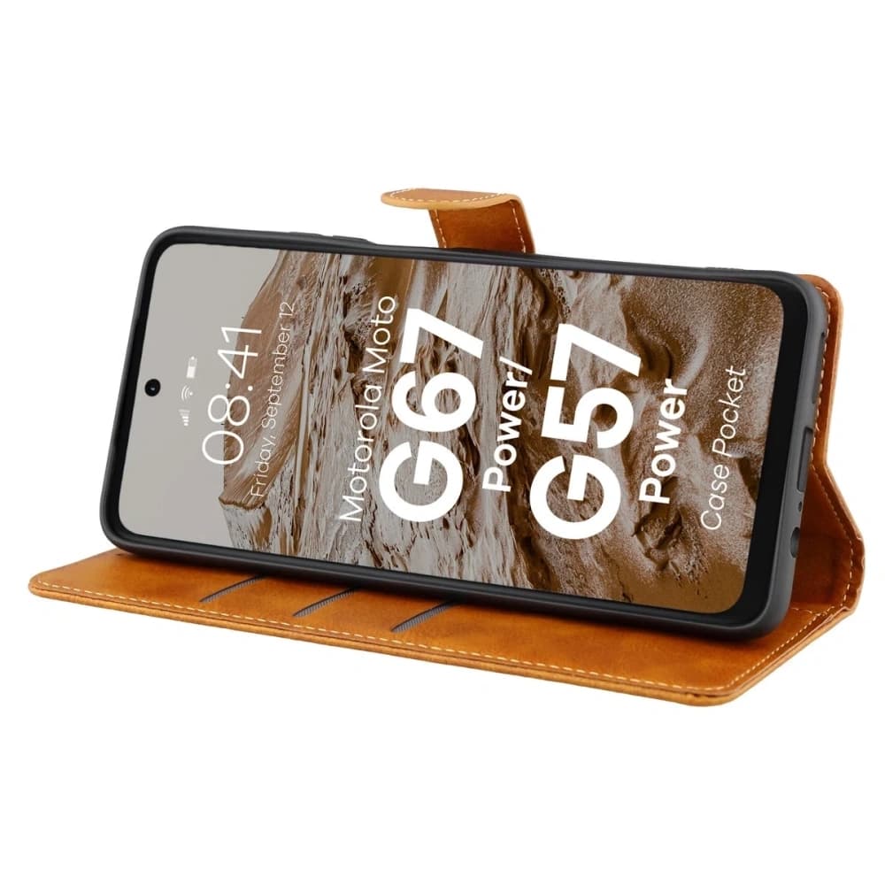 Bizon Case Pocket Motorola Moto G57 Power / G67 Power Braun
 - 5