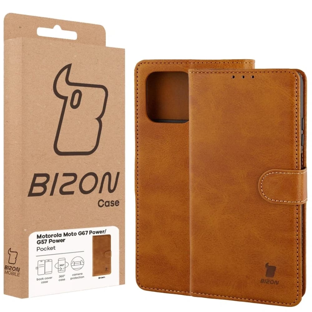 Bizon Case Pocket Motorola Moto G57 Power / G67 Power Braun
 - 6
