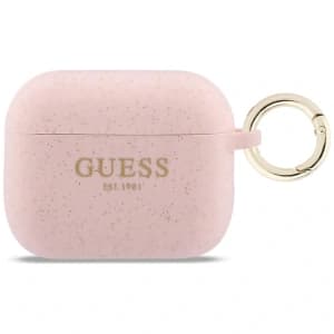 Guess Silicone Glitter Ring Apple AirPods Pro 3 pink