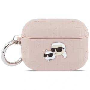 Karl Lagerfeld Monogram Karl & Choupette Head Apple AirPods Pro 3 pink