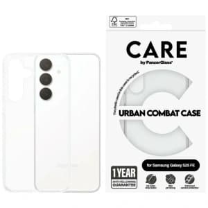 Etui CARE von PanzerGlass Flagship Urban Combat für Samsung Galaxy S25 FE transparent 
