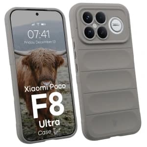 Panzerschutzhülle Bizon Case Tur für Xiaomi POCO F8 Ultra, hellgrau 
