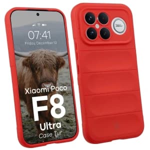 Panzerschutzhülle Bizon Case Tur für Xiaomi POCO F8 Ultra, rot 
