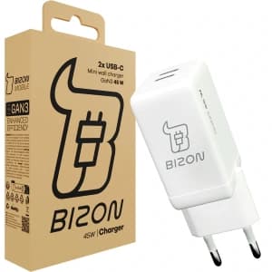 Bizon Charger VT-36B 45W 2xUSB-C PD QC 4.0 GAN3 bílý