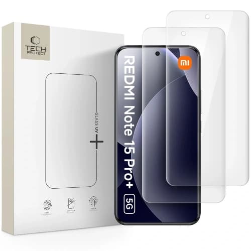 Tech-Protect Glass Uv+ Xiaomi Redmi Note 15 Pro+ Plus 5G Čiré [2 BALENÍ]
