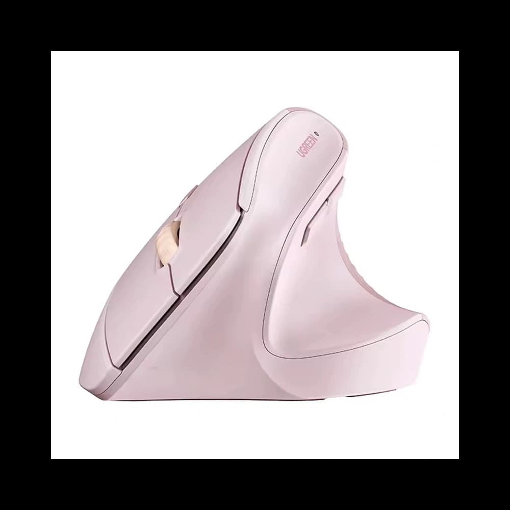 Ugreen M571 Wireless Vertikale Maus 2.4G 4000 DPI 1xAA (rosa)
 - 1