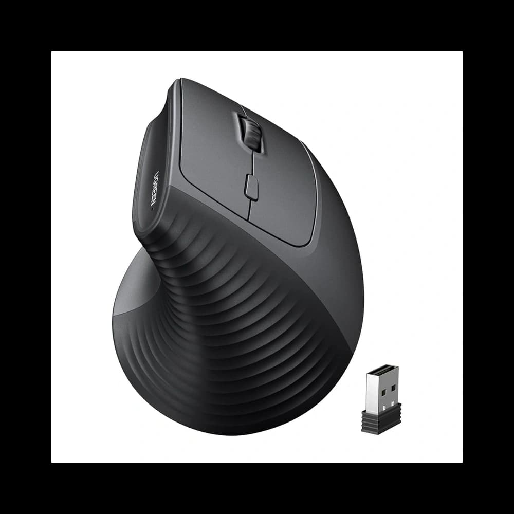 Ugreen M571 Wireless Vertikale Maus 2.4G 4000 DPI 1xAA (schwarz)
 - 2