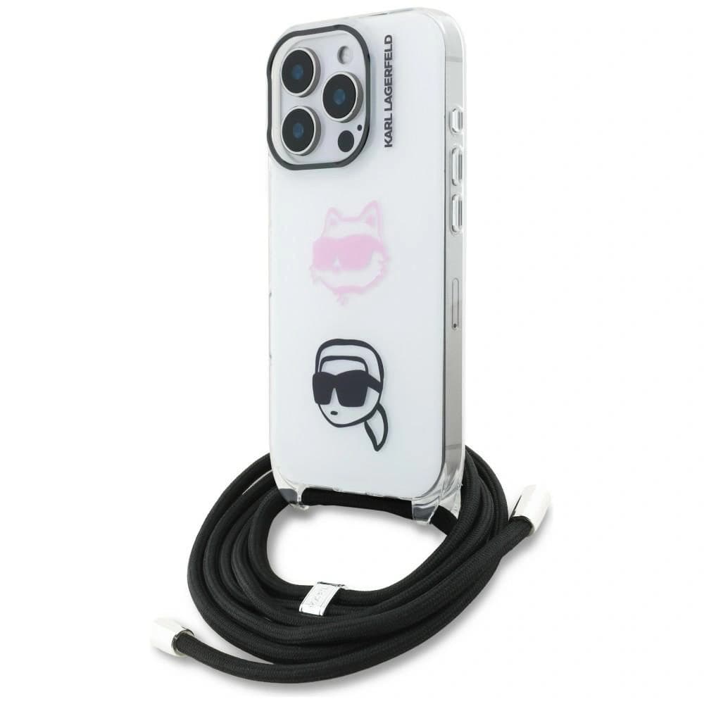 Karl Lagerfeld IML Crossbody Karl&Choupette Head Apple iPhone 16 Pro white - 1