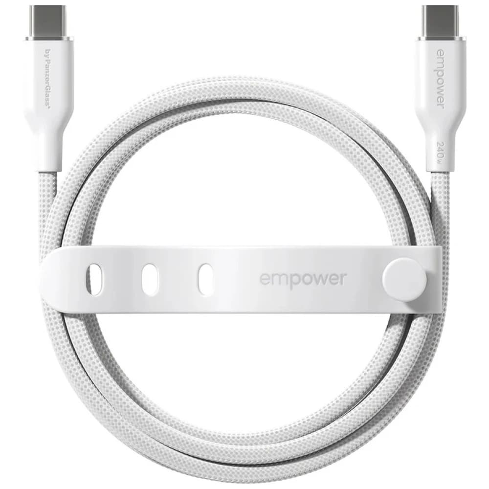 Cable by PanzerGlass Racing Empower 240W USB-C / USB-C 2m silver-white - 3