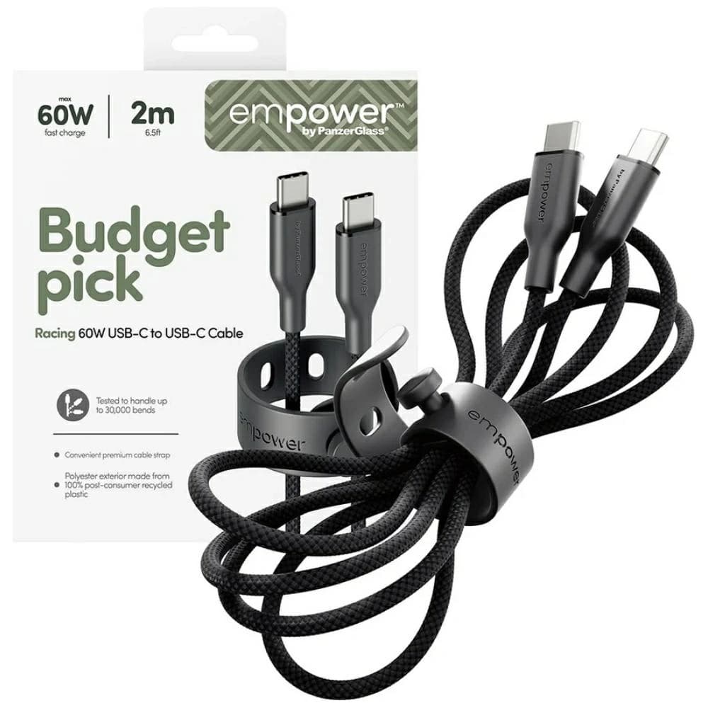 Cable by PanzerGlass Racing Empower 60W USB-C / USB-C 2m black - 5