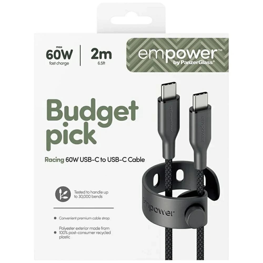 Cable by PanzerGlass Racing Empower 60W USB-C / USB-C 2m black - 6