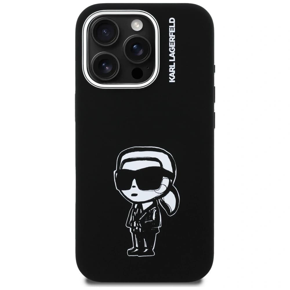 Karl Lagerfeld Silikon Karl Skizze MagSafe Apple iPhone 16 Pro schwarz
 - 3