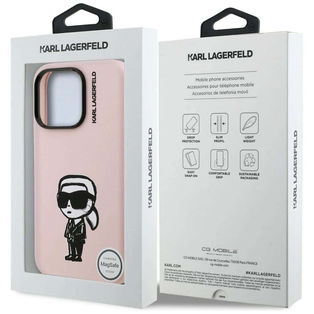 Karl Lagerfeld Silikon Karl Skizze MagSafe Apple iPhone 16 Pro pink
 - 8
