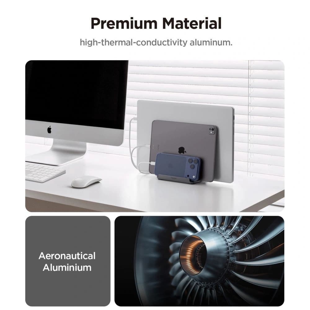 Spigen LD208S4 Vertikaler Laptopständer Space Grau
 - 9