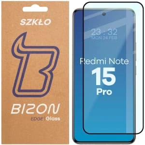 Bizon Glass Edge 2 Xiaomi Redmi Note 15 Pro 4G černý rám
