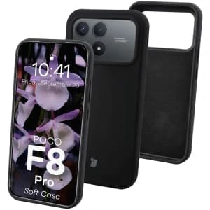 Silikonowe etui Bizon Soft Case do Xiaomi POCO F8 Pro czarne