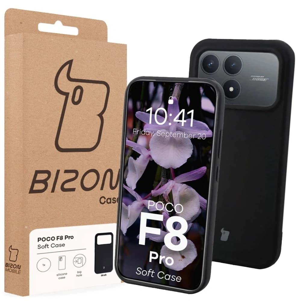 Silikonowe etui Bizon Soft Case do Xiaomi POCO F8 Pro czarne - 7