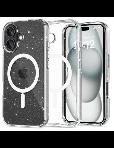 [CR] Tech-protect Flexair Hybrid MagSafe Apple iPhone 16 Glitter tok