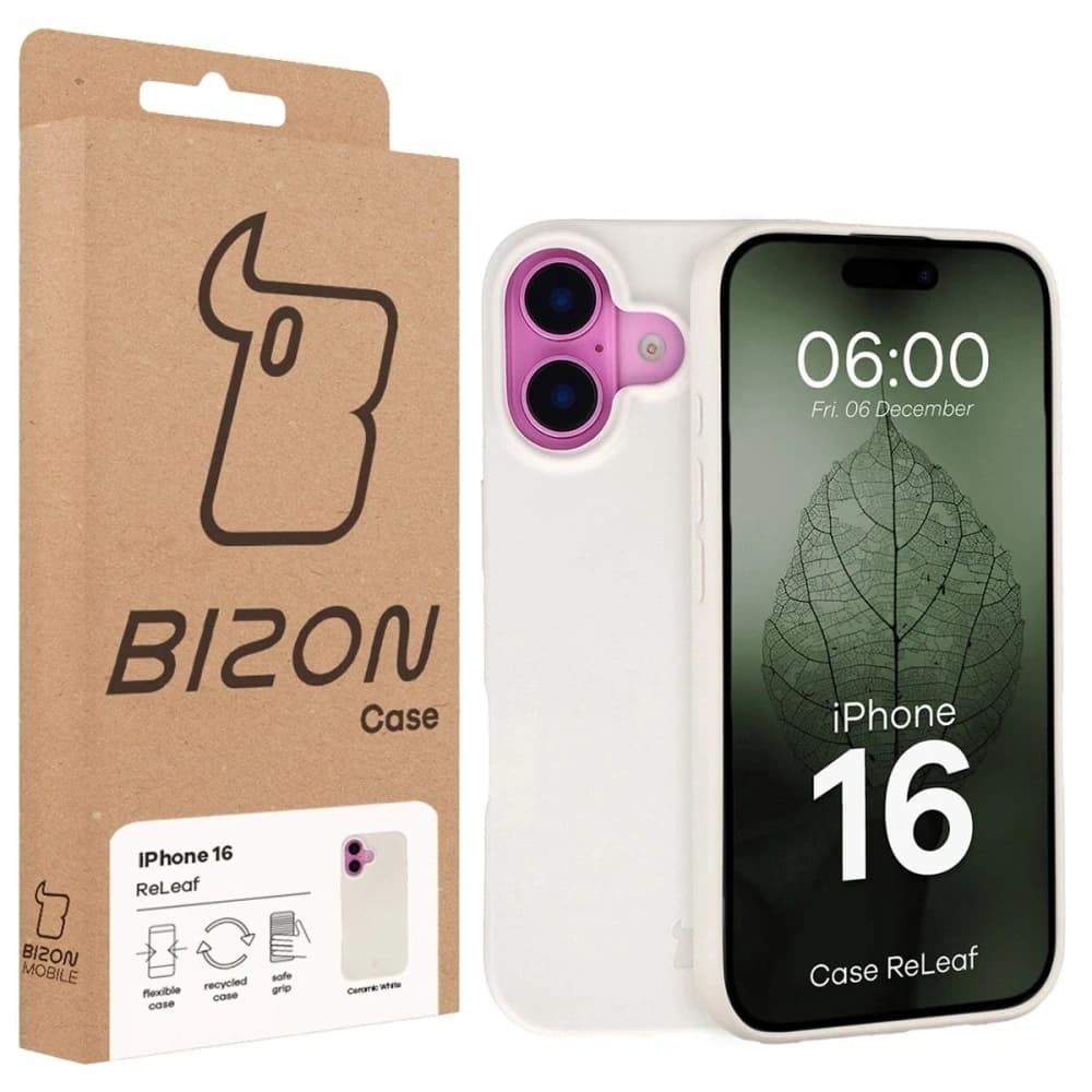 Bizon Case ReLeaf Apple iPhone 16 white - 6
