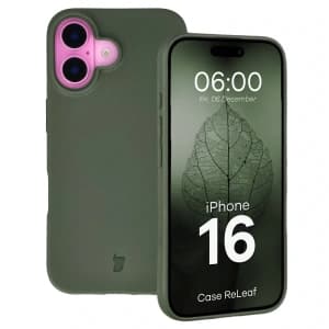 Bizon Case ReLeaf Apple iPhone 16 dark green