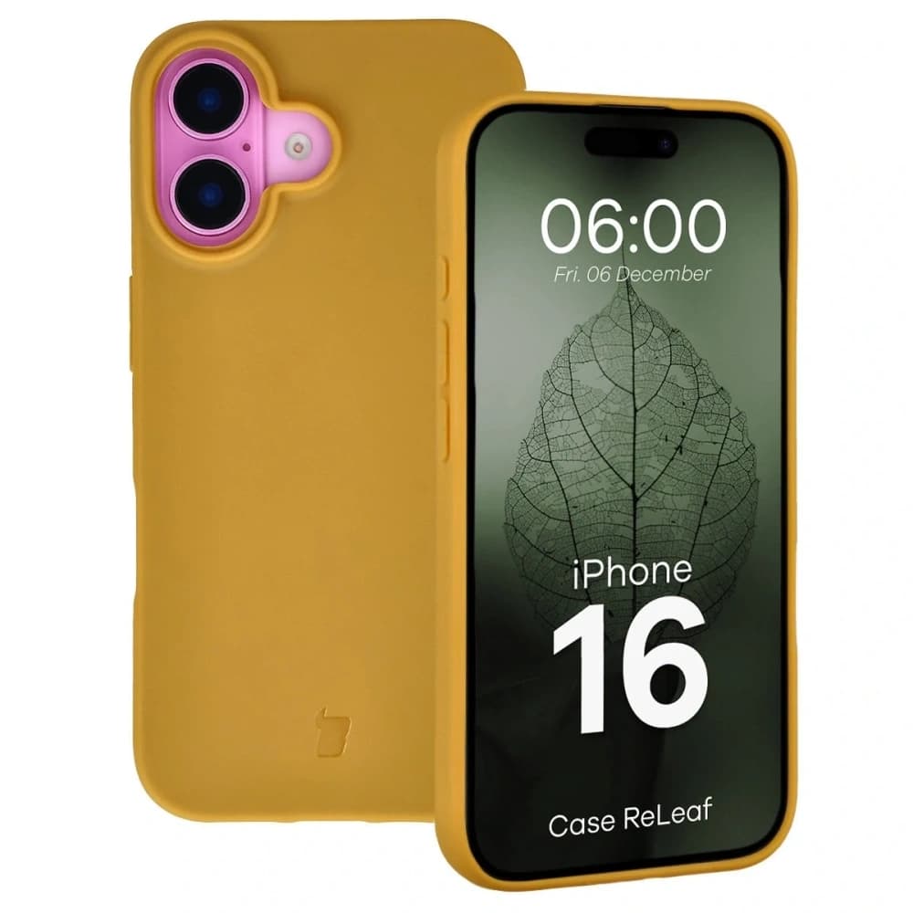 Bizon Case ReLeaf Apple iPhone 16 dark yellow - 1