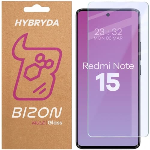 Elastyczne szkło hybrydowe Bizon Glass Mule do Xiaomi Redmi Note 15 4G / 5G